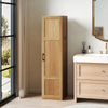 4-Tier Freestanding Floor Cabinet with Door-Natural
