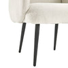Tub Chair Modern Accent Chair Curved Back Teddy Upholstered Armchair metal Legs