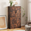 Pantry Cabinet Floor Storage Cabinet with Adjustable Shelves-Brown