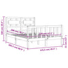 CIADAZ Bed Frame with Headboard 120x200 Solid Wood, Bedroom Furniture, A4O3