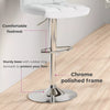 Neo 2x Chrome & Height Adjust Swivel Faux Leather Kitchen Breakfast Bar Stool