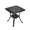 7 Piece Patio Dining Set with Garden Umbrella Table & 6 Chairs Outdoor Furniture