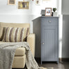 Bathroom Storage Cabinet Floor Standing Wooden Cupboard w/ Single Door & Drawer