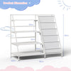Bookshelf Bookcase with 9 Storage Compartme for Children's Reading Room White