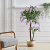 Artificial Wisteria Flower Tree Realistic Fake Potted Blossom Plant In/Outdoor