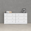 Large Wide White Chest Of 6 Drawers Bedroom Drawer Chests Storage Unit Cabinet