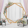 XL Stunning Double-Hexagon Wooden Wedding Arch Backdrop Stand Archway Arbor Boho