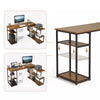 Mondeer L-Shape Computer Desk Corner Desk with 360 Degree Rotatable S-Shelf