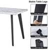 White Dining Table Dining Room Kitchen Garden Table Metal Straight Legs Morden