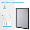 Bathroom Mirror Black Metal Frame Wall Mounted Bedroom Vanity Mirrors Make up