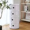 2-5 Tiers Cylindrical Round Storage Cabinet Cupboard Shelf Side End Table Shelf
