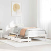 Bed Frame with Drawers White 90x190 Solid Wood Pine E4R3