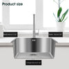 1.0 Large Super Deep Single Bowl Square Stainless Steel Kitchen Sink Ttpvkysmrab