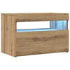 TV Cabinet with LED Lights Artisan Oak 60x35x40 cm Engineered Wood