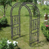 XL Outdoor Metal Garden Arbor Arch Trellis Ornament Climbing Plants Wedding Gate