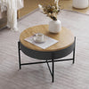 Round Coffee Table with Storage Space under the Table Top, Round Centre Table