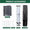 New 3x3(m) Pop Up Gazebo Canopy Portable Tent Event Shelter with Carry Bag Grey