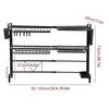 2 Tier Space Saving Over The Sink Dish Drying Rack Large Adjustable Dish Drainer