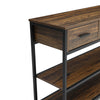 3-Tier Console Table Side Table With Drawer Shelf Bookcase Entryway Hallway Unit