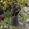 Solar Water Feature Fountain for the Outdoor Garden Water Fountain w/LED Light