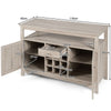 Kitchen Buffet Sideboard Rustic Cupboard Storage Organizer w/Wine Rack