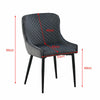 2/4/6 Pcs Dining Chairs Set Velvet Padded Seat Metal Legs Kitchen Armchair Home