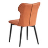 Set of 2 Faux Leather/Suede Dining Chairs Metal Legs Reception Restaurant Chair