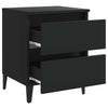 Bed Cabinets 2 pcs Black 40x35x50 cm Engineered WoodNew