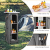 Folding Pop-Up Cupboard Compact Camping Storage Cabinet w/Carrying Bag Grey XL