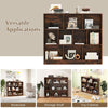 10-Cube Bookshelf 120 CM Wood Display Shelf with 2 Anti-Tipping Kits