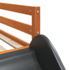 Bunk Bed with Slide and Curtains Blue 90x200 O3B2