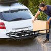 Metal Hitch Cargo Carrier Rust-proof Cargo Basket Hitch Mounted Cargo Basket