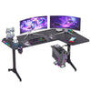 XL Large Gaming Desk Office PC Computer Desk Table RGB Lights Controller Stand