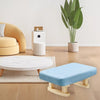 Small Footstool Chair Stool Rectangle Footrest Padded Rest Seat Pouffe Wood Legs