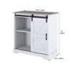 Sliding Barn Door Buffet Sideboard Storage Cabinet Home Bar Living Room Cabinet