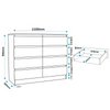 Modern Wooden Chest of Drawers Tall Wide 8 Drawer Bedroom Furniture Cabinet