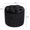 Round Pouffe Footstool Crushed Velvet Dressing Table Chair Vanity Stool Footrest