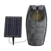 58.5cm Tall Barrel Shape Solar Power Garden Outdoor LED Water Feature Fountain