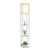 Floor Lamp with Shade Standing Light Reading Shelf Bedroom Livingroom White Wood