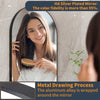 Modern Arch Bathroom Mirror Black Vanity Wall Mirror with Thick Aluminum Frame