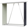 Log Storage Shed Garden Firewood Shed Support Bars Galvanised Steel Anthracite