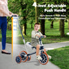 4 in 1 Kids Push Tricycle Toddler Trike Baby Training Balance Bike w/Push Handle