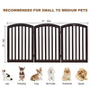 Folding 3/4 Panels Wood Pet Baby Safety Gate PlayPen Stair Doorway Secure Guard