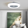 Round LED Ceiling Fan Light Dimmable Living Room Chandelier Lamp Remote Control
