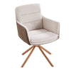 360° Swivel Corduroy Armchair Padded Bedroom Office Desk Chair PU Leather Finish