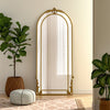 180cm Full Length Large Rustic Metal Arched Wall Mirror Garden In/Outdoor Décor