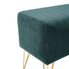 Velvet Footstool Ottomans with 4 Metal Legs Dressing Table Stool Bedroom Chairs