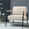 Mid Century Reading Armchair Accent Chair Metal Frame for Bedroom Living Room