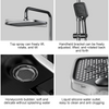 Bathroom Thermostatic Mixer Shower Set Square Black Twin Head Exposed Valve New