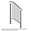 Iron Handrail Railing for Stairs 2-3 Steps Handrail for Garden Outdoor Step UK